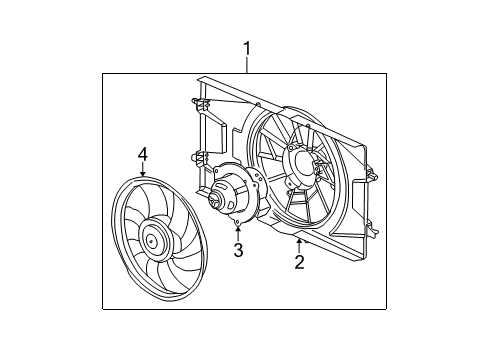 2008 Chevy Cobalt Cooling System, Radiator, Water Pump, Cooling Fan Diagram
