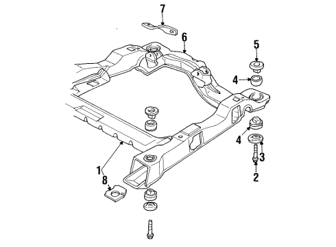 1995 Oldsmobile Silhouette Suspension Mounting - Front Diagram