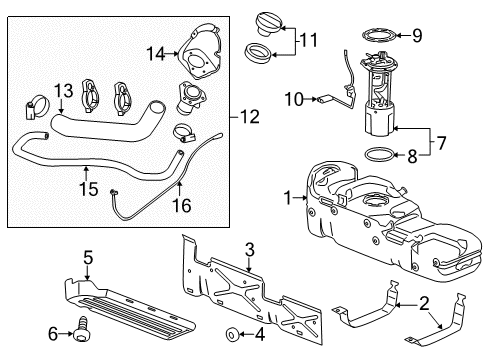 2018 GMC Sierra 2500 HD Level Sensor Diagram for 84212961