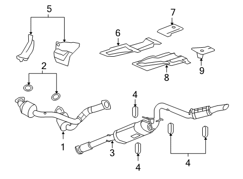 2012 GMC Yukon Exhaust Components Diagram