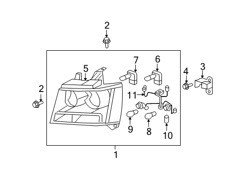 2014 Chevy Suburban 1500 Bulbs Diagram