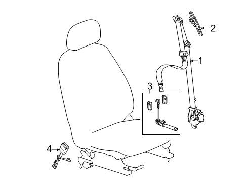 2021 Chevy Blazer Front Seat Belts Diagram