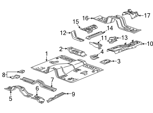 2021 GMC Canyon Front Floor Diagram