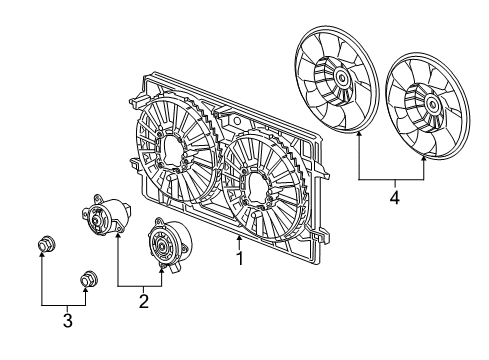 2012 Chevy Malibu Cooling System, Radiator, Water Pump, Cooling Fan Diagram