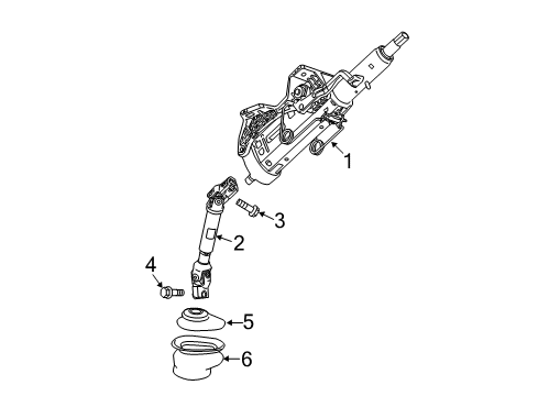 2011 Buick LaCrosse Steering Column, Steering Wheel & Trim Diagram