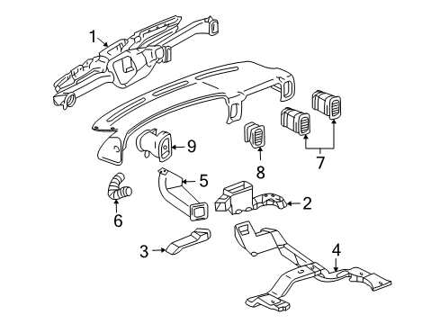 2005 Chevy Silverado 1500 Ducts Diagram