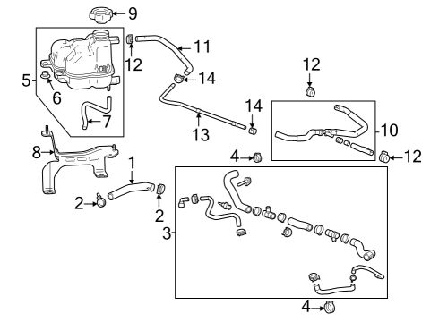 2023 Cadillac CT5 Radiator Hoses Diagram