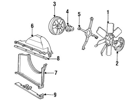 1994 Cadillac Fleetwood Mount Bracket, Driver Side Diagram for 22135364