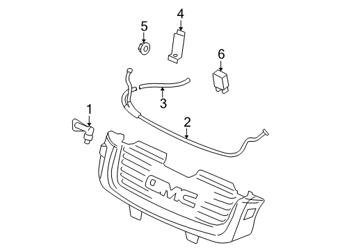2009 GMC Envoy Washer Components Diagram