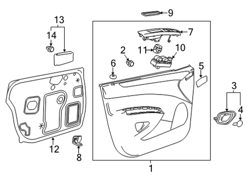 2015 Chevy Spark Handle, Inside Diagram for 95233441