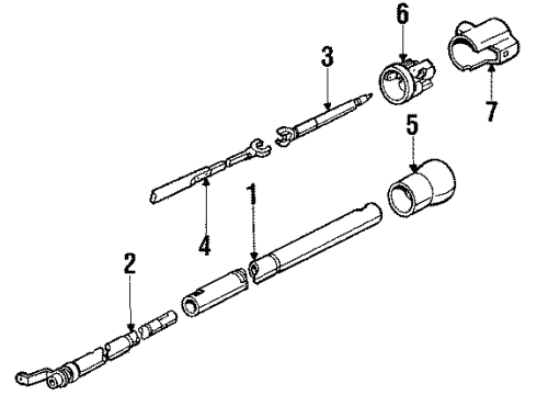 1990 Oldsmobile 98 Steering Column & Wheel Diagram