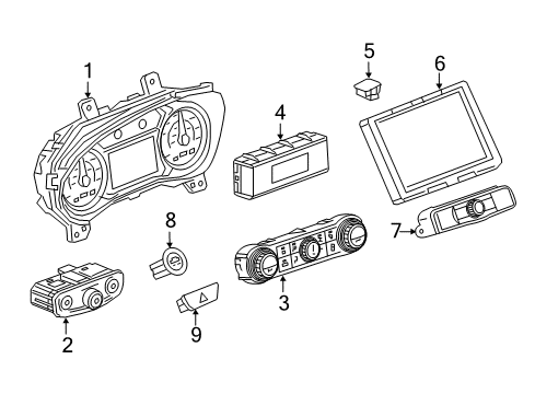 2021 GMC Terrain A/C & Heater Control Units Diagram