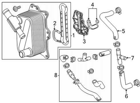 2021 Cadillac Escalade ESV Oil Cooler Diagram