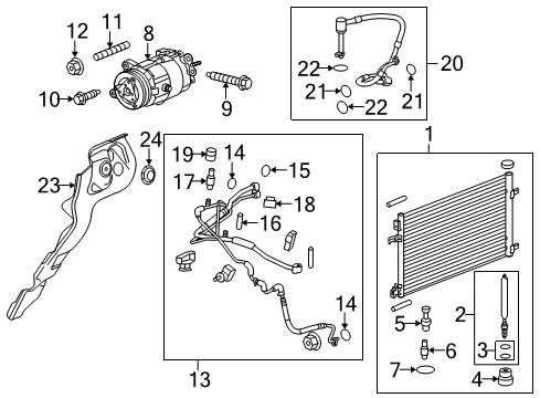 2011 Buick LaCrosse A/C Condenser, Compressor & Lines Diagram