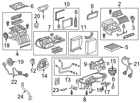 2014 Chevy Sonic A/C & Heater Control Units Diagram
