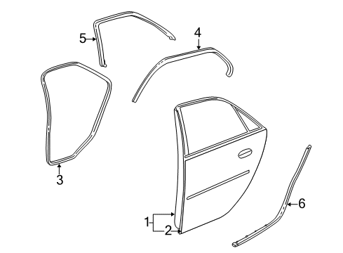 2003 Cadillac CTS Rear Door Diagram