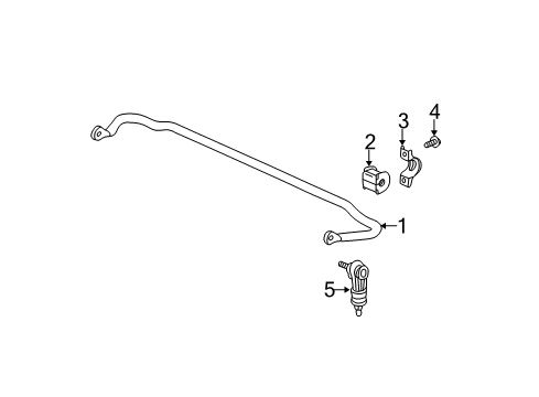 2007 Chevy Equinox Stabilizer Bar & Components - Rear Diagram