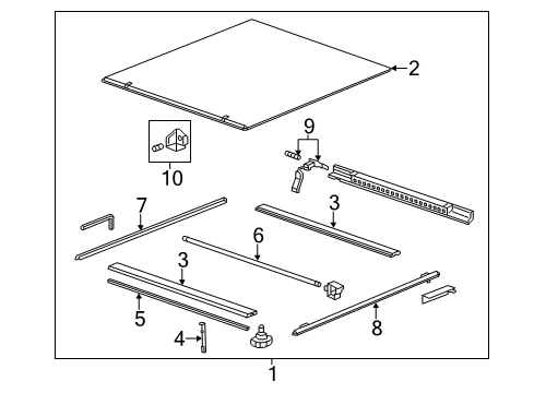 2011 Chevy Silverado 1500 Nameplate, Rear Diagram for 25972313