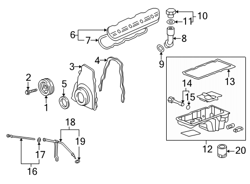 2012 GMC Yukon Engine Parts, Mounts, Cylinder Head & Valves, Camshaft & Timing, Oil Pan, Oil Pump, Crankshaft & Bearings, Pistons, Rings & Bearings, Variable Valve Timing Diagram