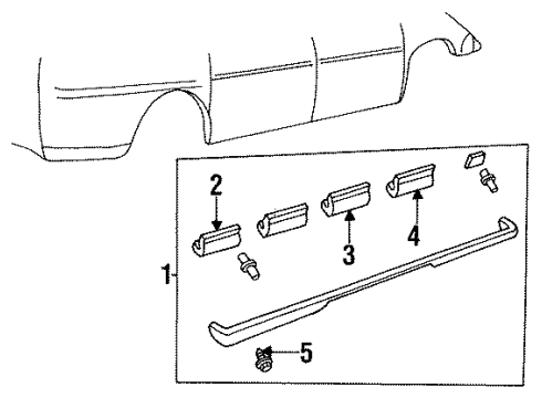 1995 Pontiac Trans Sport Exterior Trim - Body Side Panel Diagram