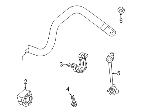 2020 GMC Sierra 2500 HD Stabilizer Bar & Components - Front Diagram