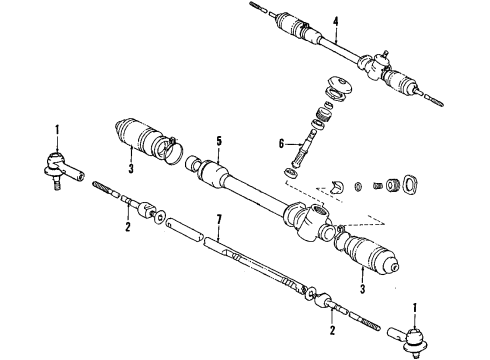 1986 Chevy Nova Tie Rod Boot Diagram for 94840510