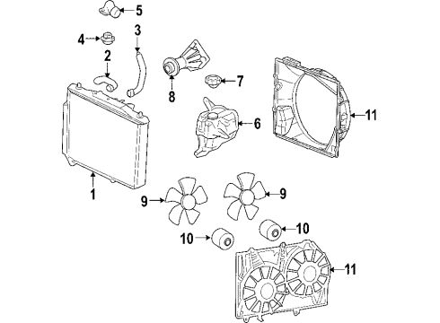 2011 Cadillac STS Cooling System, Radiator, Water Pump, Cooling Fan Diagram 4 - Thumbnail