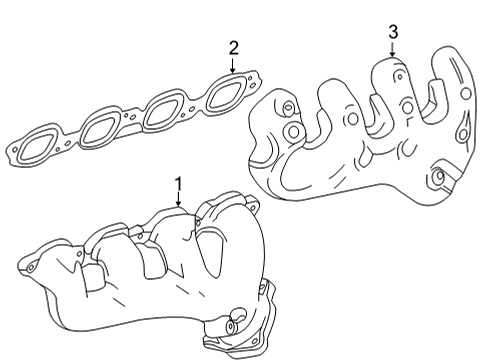 2024 GMC Sierra 3500 HD Exhaust Manifold Diagram