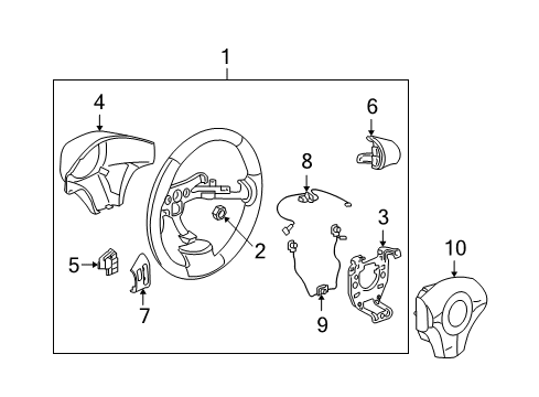 2007 Pontiac G5 Steering Column & Wheel, Steering Gear & Linkage Diagram