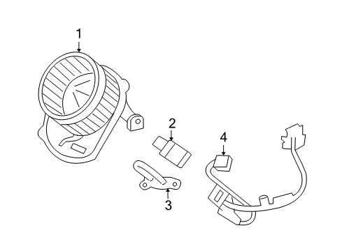 2008 Hummer H3 Blower Motor & Fan Diagram