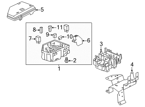 2011 Cadillac CTS Electrical Components Diagram