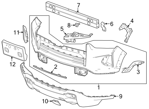 2023 Chevy Colorado Lower Cover Diagram for 85617701