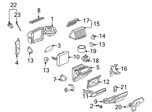 2007 Saturn Vue A/C & Heater Control Units Diagram