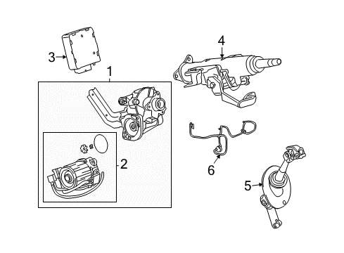 2009 Chevy HHR Steering Column & Wheel, Steering Gear & Linkage Diagram
