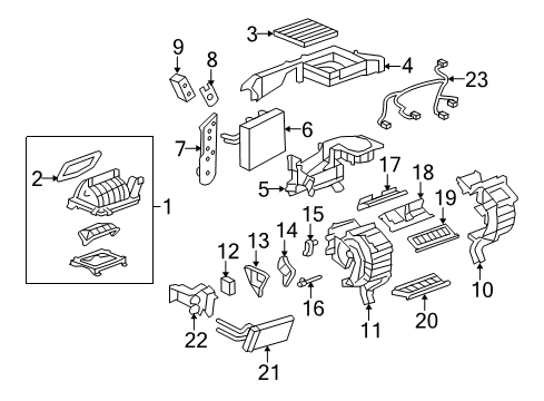 2007 Chevy Equinox A/C & Heater Control Units Diagram