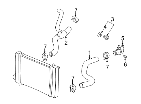 2001 Pontiac Grand Am Radiator Hoses Diagram