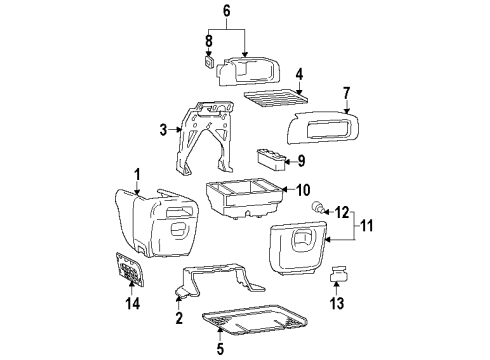 2002 Oldsmobile Silhouette Latch, Gray Diagram for 10447344
