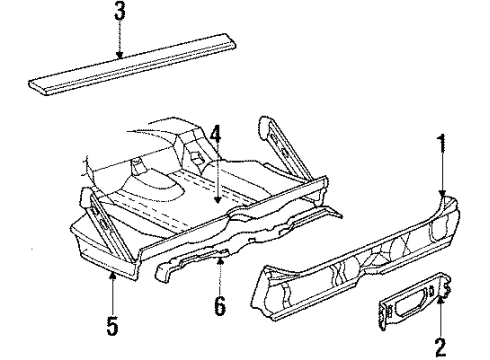 1985 Pontiac Parisienne Finish Panel, Rear Diagram for 20514188