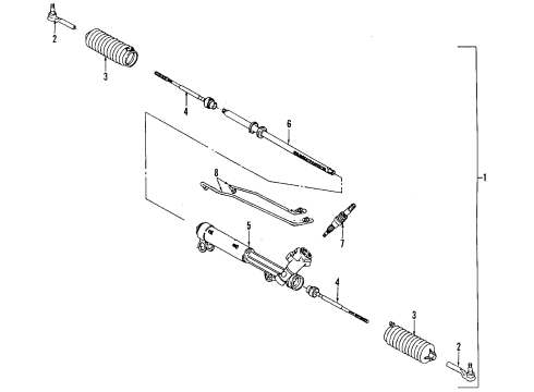 1995 Buick Regal P/S Pump & Hoses, Steering Gear & Linkage Diagram