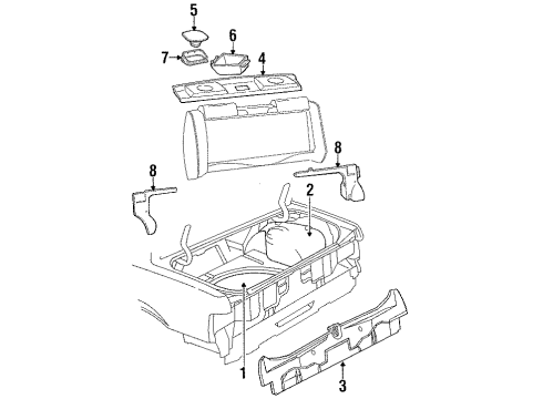1985 Pontiac Grand Am Interior Trim - Rear Body Diagram