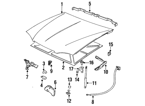 1992 Pontiac Bonneville Lock Diagram for 14039229