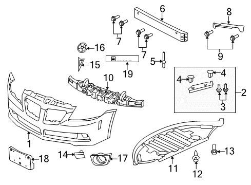 2008 Pontiac G8 Front Bumper Diagram