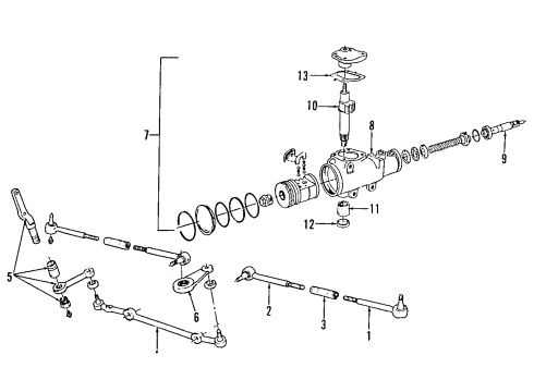1994 Buick Roadmaster P/S Pump & Hoses, Steering Gear & Linkage Diagram