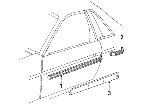 1986 Pontiac Fiero Mirror, Passenger Side Diagram for 10073910