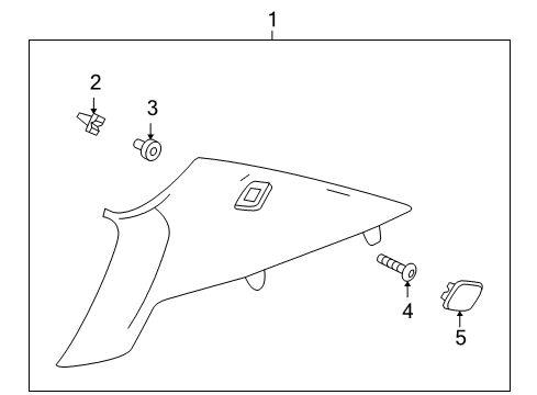2005 Pontiac G6 Interior Trim - Quarter Panels Diagram
