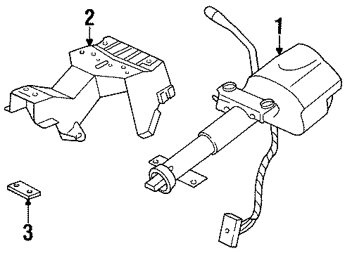 1998 Oldsmobile Aurora Steering Column, Steering Wheel Diagram