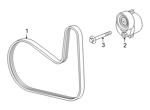 2021 Chevy Blazer Belts & Pulleys Diagram