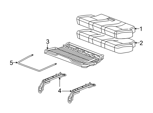 2006 Pontiac Torrent Seat Cushion Pad Diagram for 89041882