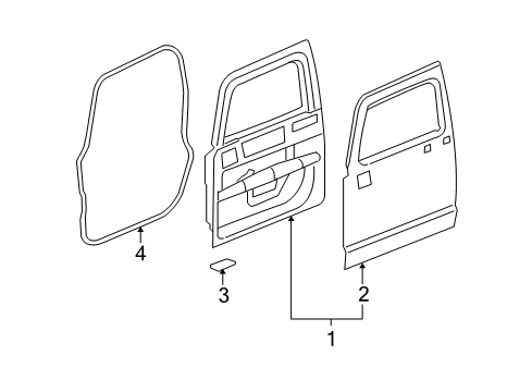 2008 Hummer H3 Front Door Diagram
