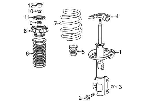 2016 Buick Encore Struts & Components - Front Diagram